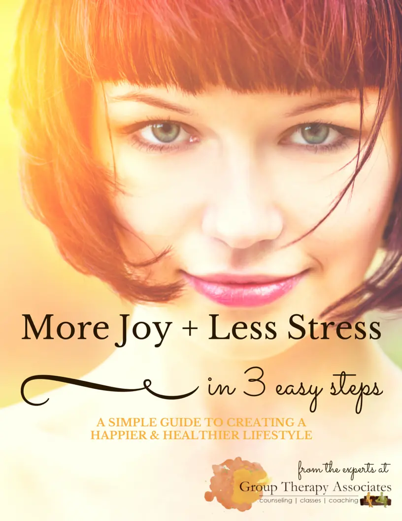 More Joy and Less Stress in 3 Easy Steps- get the free e-book today