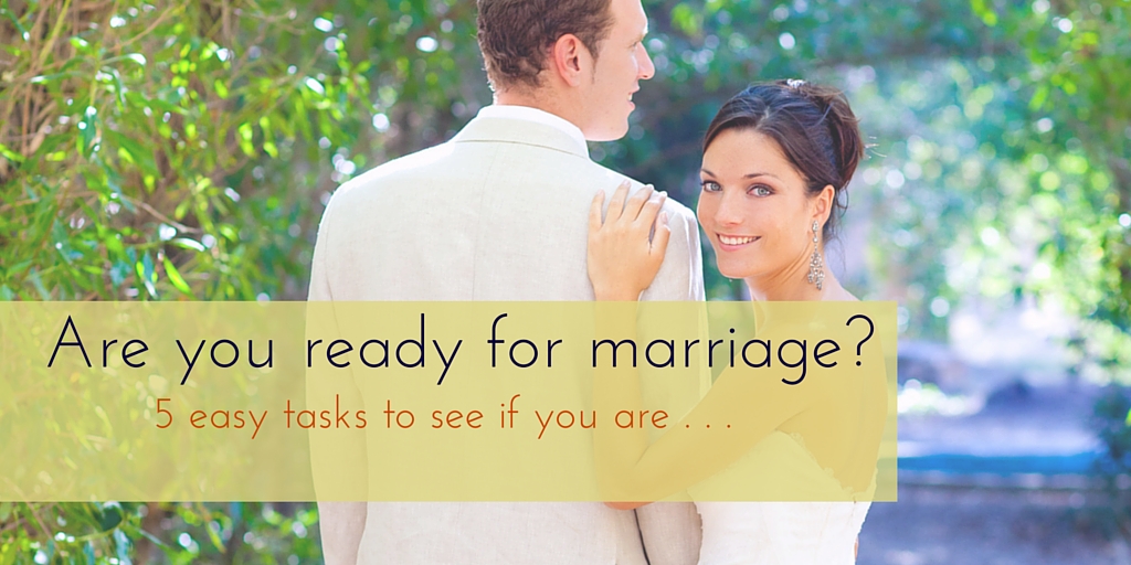 5 Everyday Tasks to See if You’re Ready for Marriage